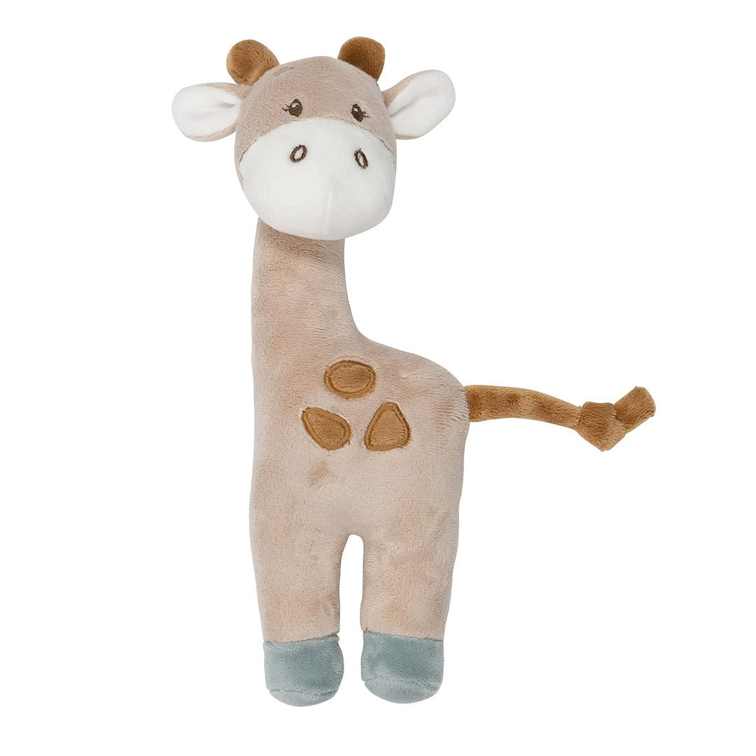 Nattou Kuscheltier-Rassel aus Polyester, Giraffe Luna, Ca. 23 cm, Luna und Axel, Grün / Beige Rassel