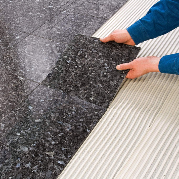Knauf Flexkleber Naturstein 5-kg – Marmor-Klebstoff und Fliesen-Kleber zum Verlegen von Glas-Fliesen