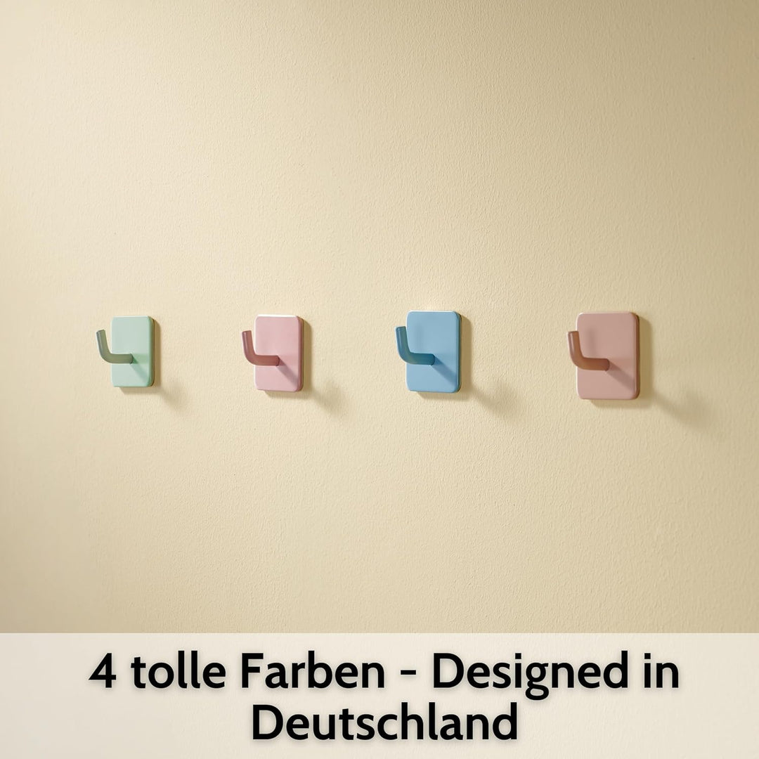 DEKAZIA® 8 Kleiderhaken Kinder blau | Garderobenhaken Kinder Kindergarderobe Haken Kindergarderobe H
