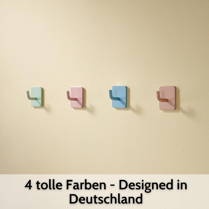 DEKAZIA® 8 Kleiderhaken Kinder blau | Garderobenhaken Kinder Kindergarderobe Haken Kindergarderobe H
