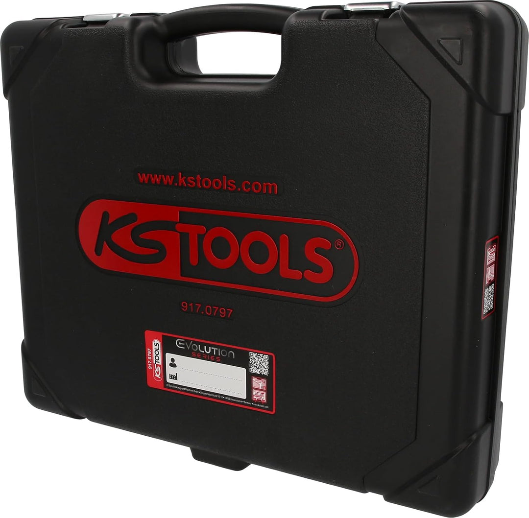 KS Tools 917.0797-99 Kunststoff-Leerkoffer (ohne Inhalt) für 1/4"+1/2" Steckschlüssel-Satz, 97-tlg.