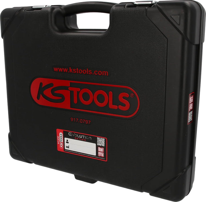 KS Tools 917.0797-99 Kunststoff-Leerkoffer (ohne Inhalt) für 1/4"+1/2" Steckschlüssel-Satz, 97-tlg.
