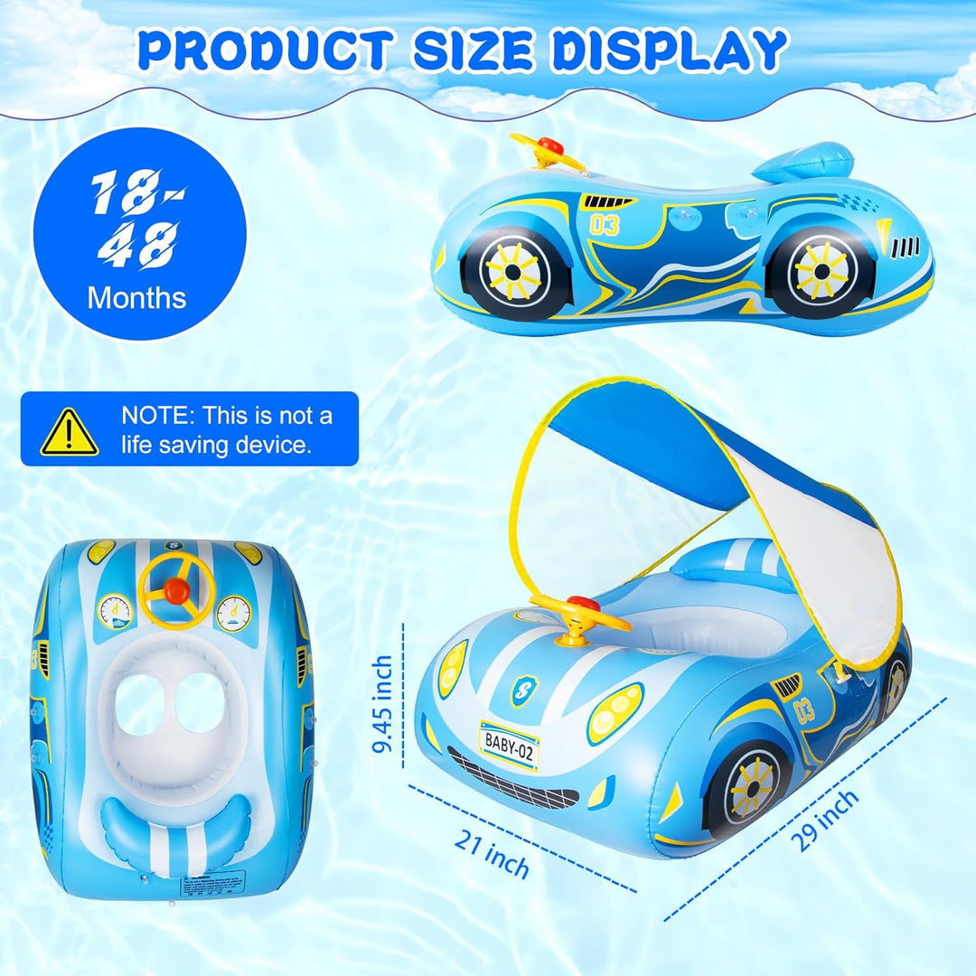 Schwimmring Baby mit Sonnendach Ninonly Upf50+ Schwimmring Baby ab 1 Jahr mit Babysitz Schwimmring B