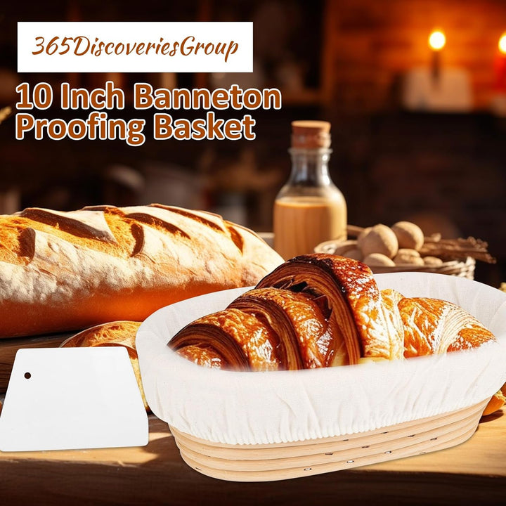 CTDMJ Gärkörbchen 10 Zoll, 7-teilig Sauerteig Brot Gärkorb Set, Sauerteig Starter Set Glas 700ml, 10
