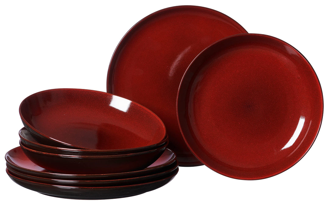 Speiseset Gambia, 8-teilig, Rot, Speiseset