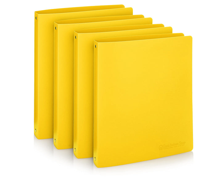 Premium Economy 3-Ringbuch, 2,5 cm, runde Ringe, für 175 Blatt, flexibel, leicht, 4er-Pack, seitlich