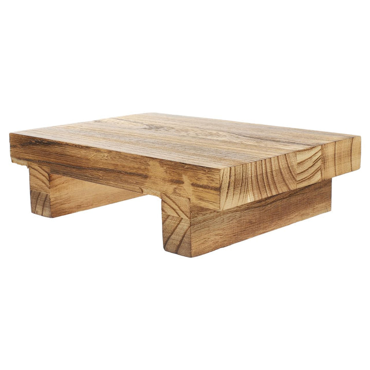Operitacx Holz Pflanzenständer Klein, Vintage Deko-Ständer 25 x 17,8 x 7 cm, Mini Holzregal für Sukk