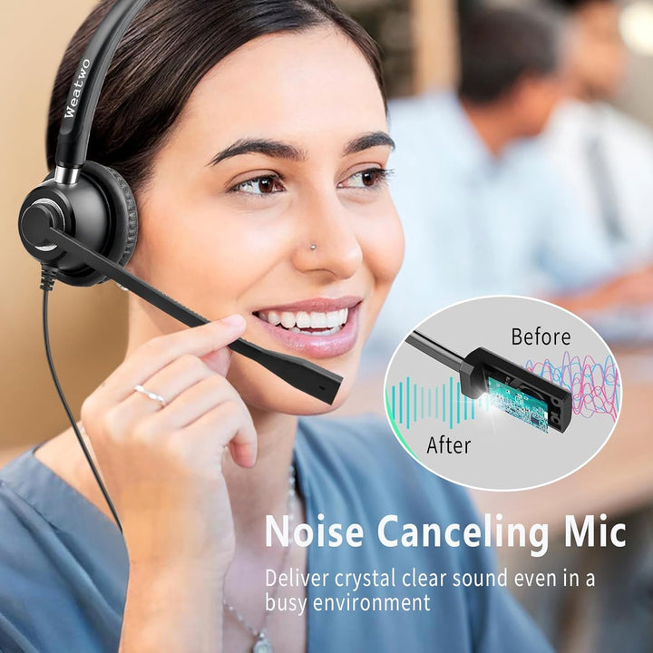3,5 mm Kopfhörer mit Mikrofon für Laptop, USB-C/3,5 mm Jack 2-in-1 PC Headset, Kabelgebundenes Noise