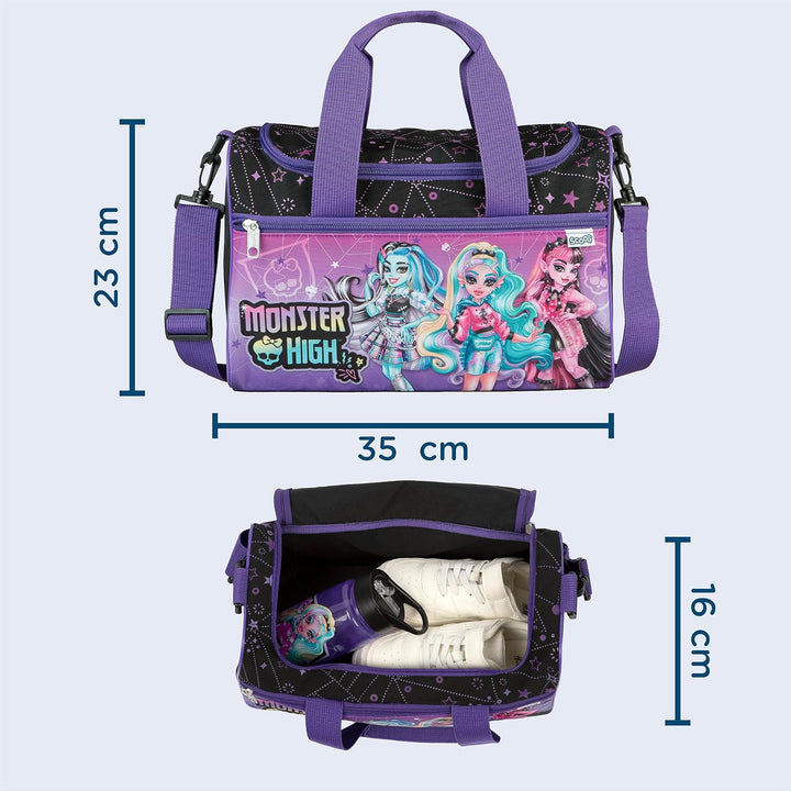 Scooli - Sporttasche für Kinder - 23 x 35 x 16 cm - geräumiges Hauptfach - Verstellbarer Schultergur