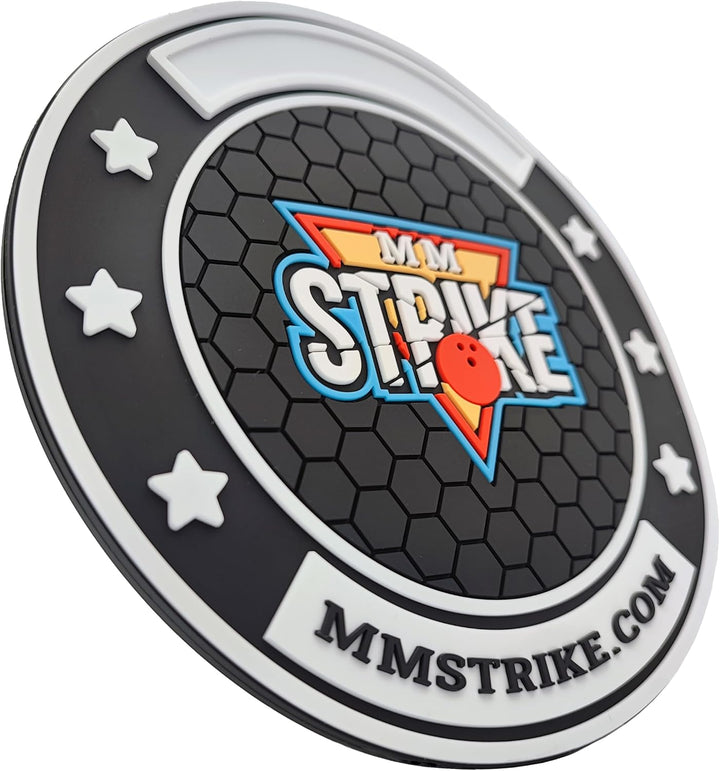 MMSTRIKE 2x Bowling Shammy Leather Replaceable Pads + Black&amp;White GripFlex Rubber Base Disc-Hook &amp; L