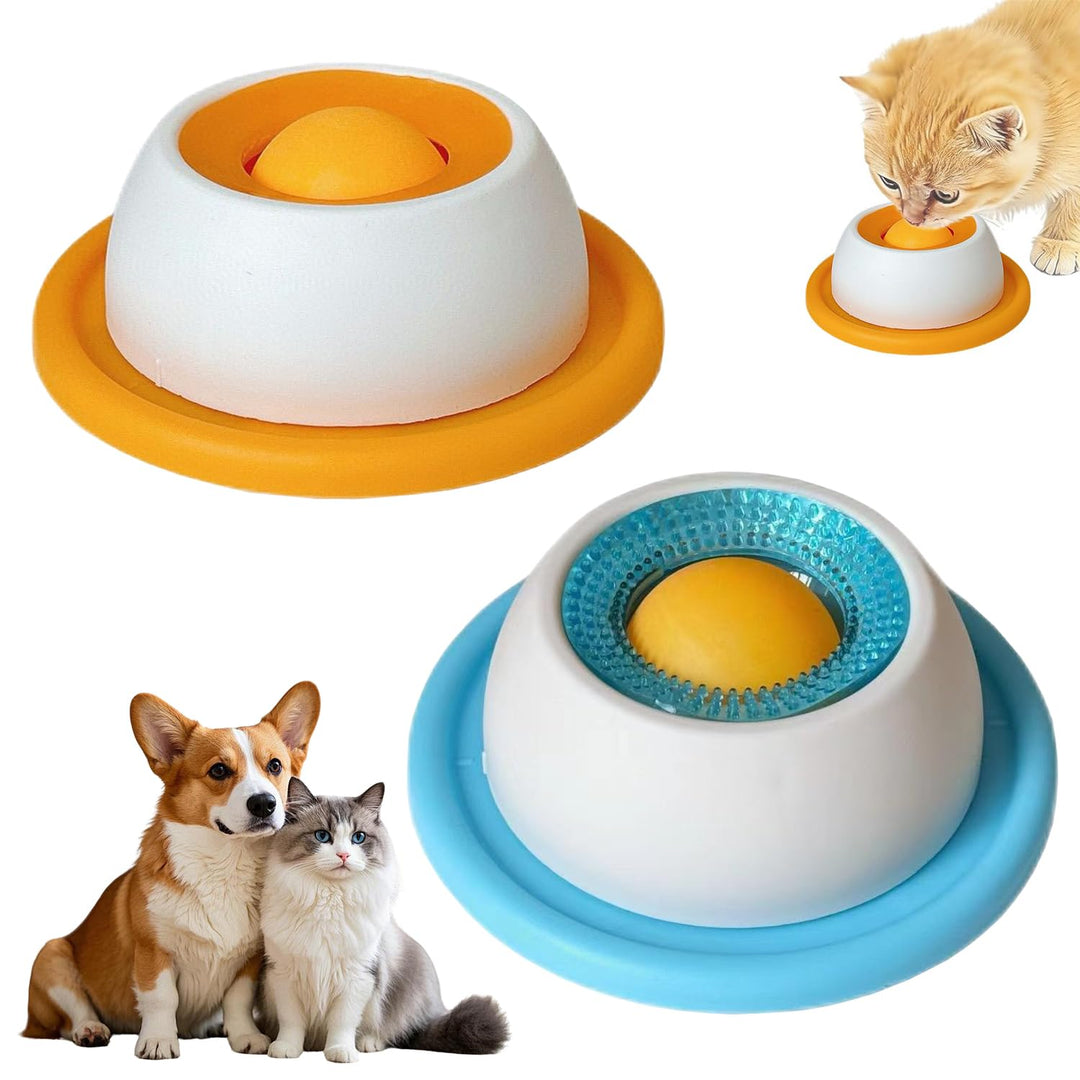Hundelickspielzeug, 2pcs Nassfutter Lick Pad mit Saugnapfbecher, Lick Bowl für Hunde, Leckt Futterna