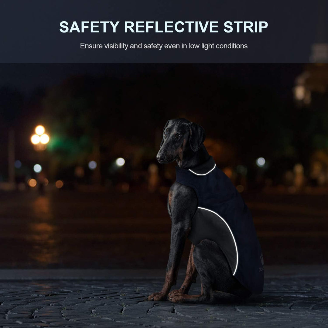 IREENUO Wasserdichter Hundemantel, Hundejacke Winter Winddichter Warmer Hunderegenmantel für Mittelg