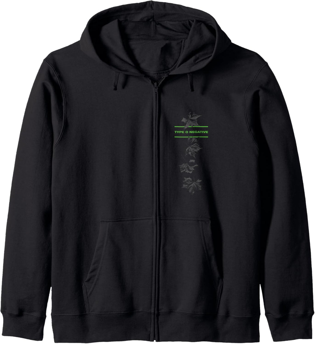 Typ O Negative Leaves doppelseitig schwarz Kapuzenjacke