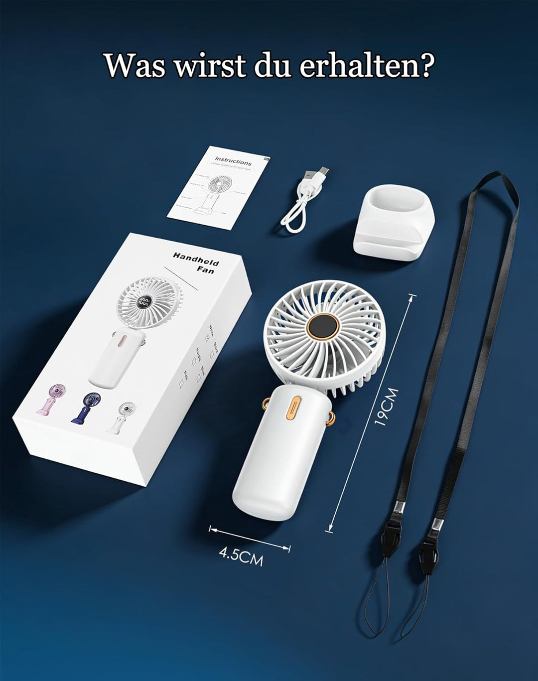 Handventilator-Mini-Ventilator-Akku-Aufladbar-Klein-Hand-Held-USB-Fan Portable Ventilatoren Kleiner
