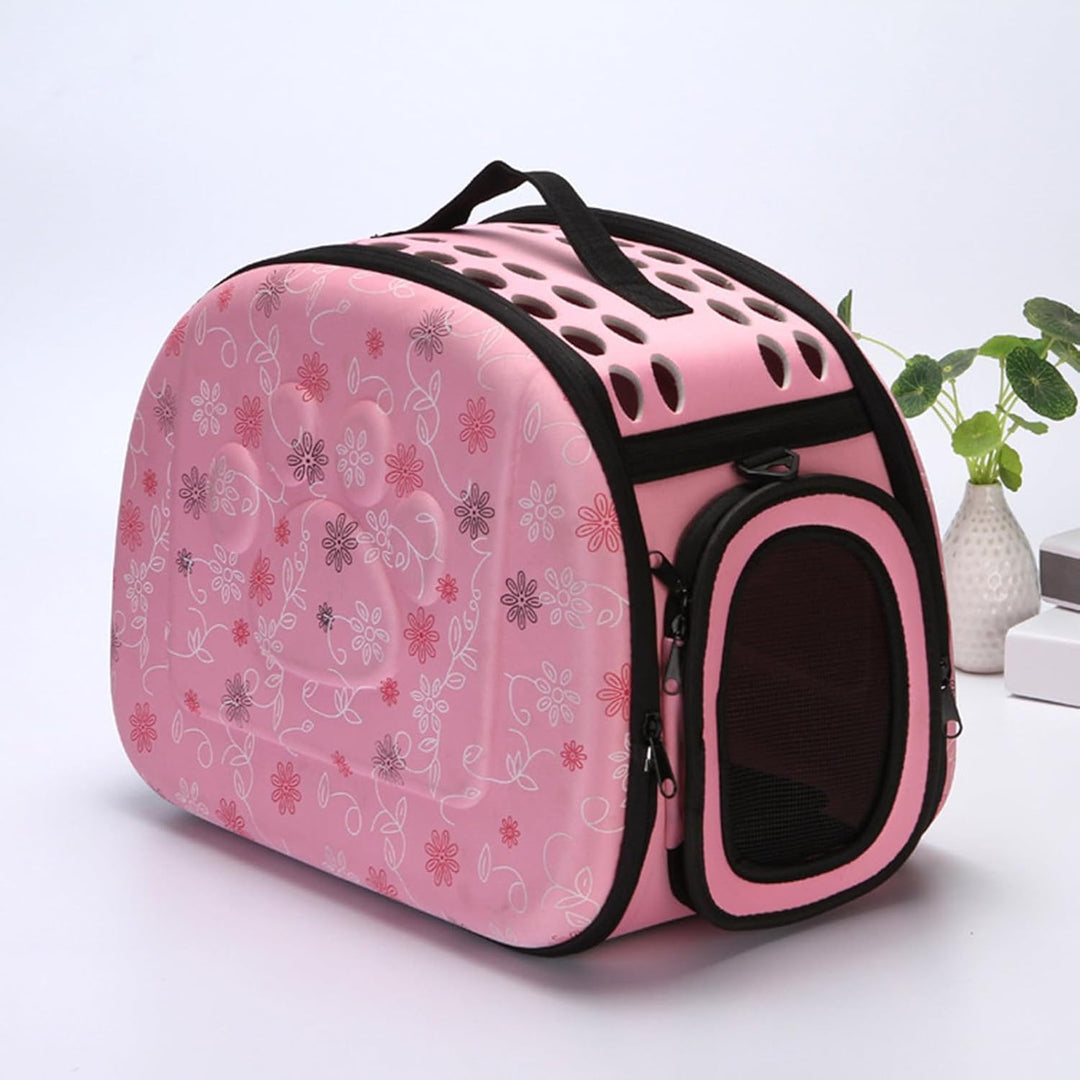 Tragetasche Katze, Atmungsaktive Hundebox Faltbar Mit Schultergurt 42X28X30cm,Hundetasche für Kleine