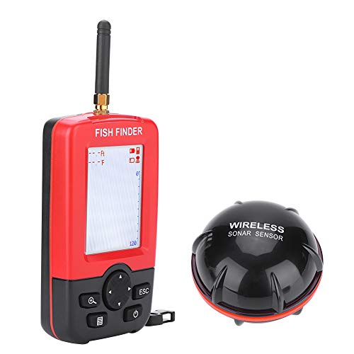 Fischfinder 100M Wireless Sonar Sensor Fishfinder Fische Echo Echolot mit LCD-Anzeige für Angeln