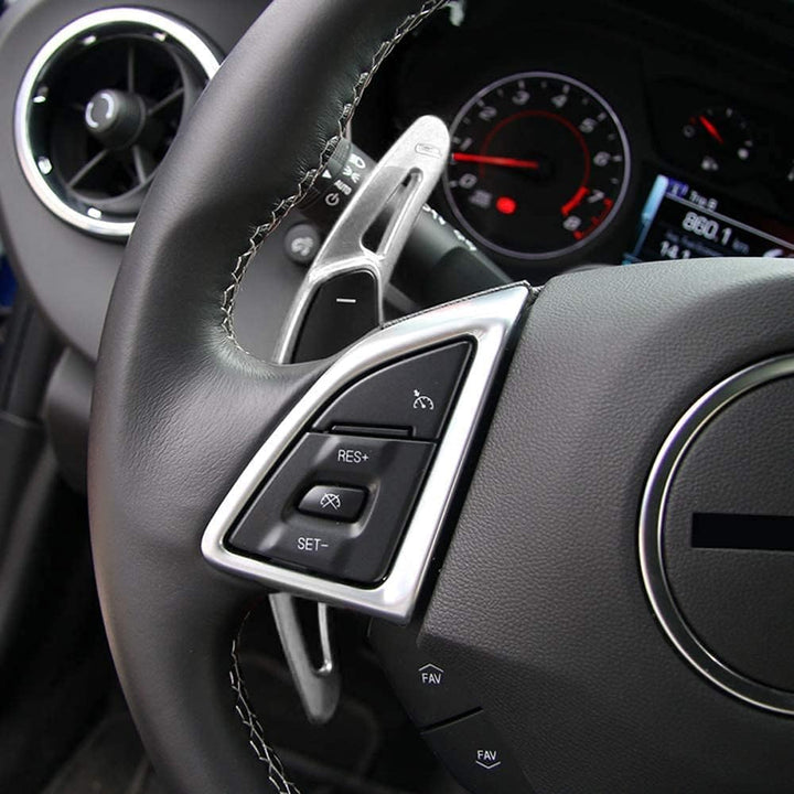 HIBEYO 2PCS Metall Ersatzsatz Lenkräder Schaltwippen für Chevy Chevrolet Camaro 2016-2019, C7 Corvet