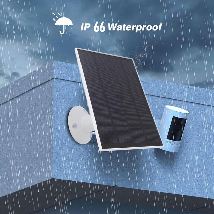 8W Solarpanel für Überwachungskamera, USB C/Micro USB Solar Panel Ladegerät für Vogelfutterkamera/Tü