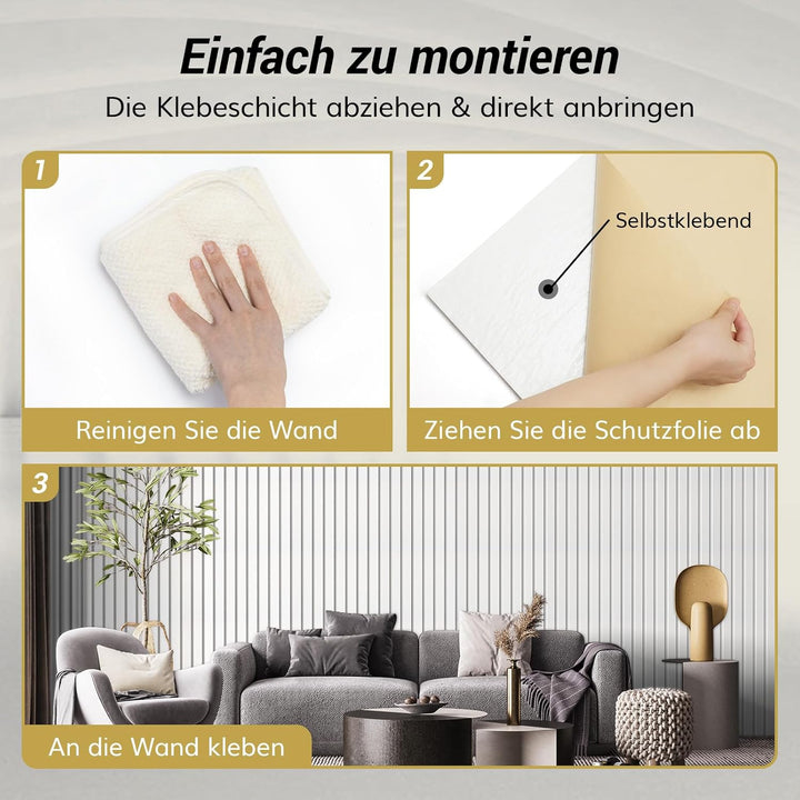 TONOR 4 Pack Akustikpaneele selbstklebend, 120x60x0.9 cm Schalldämmung Schallschutz wand Schallschut