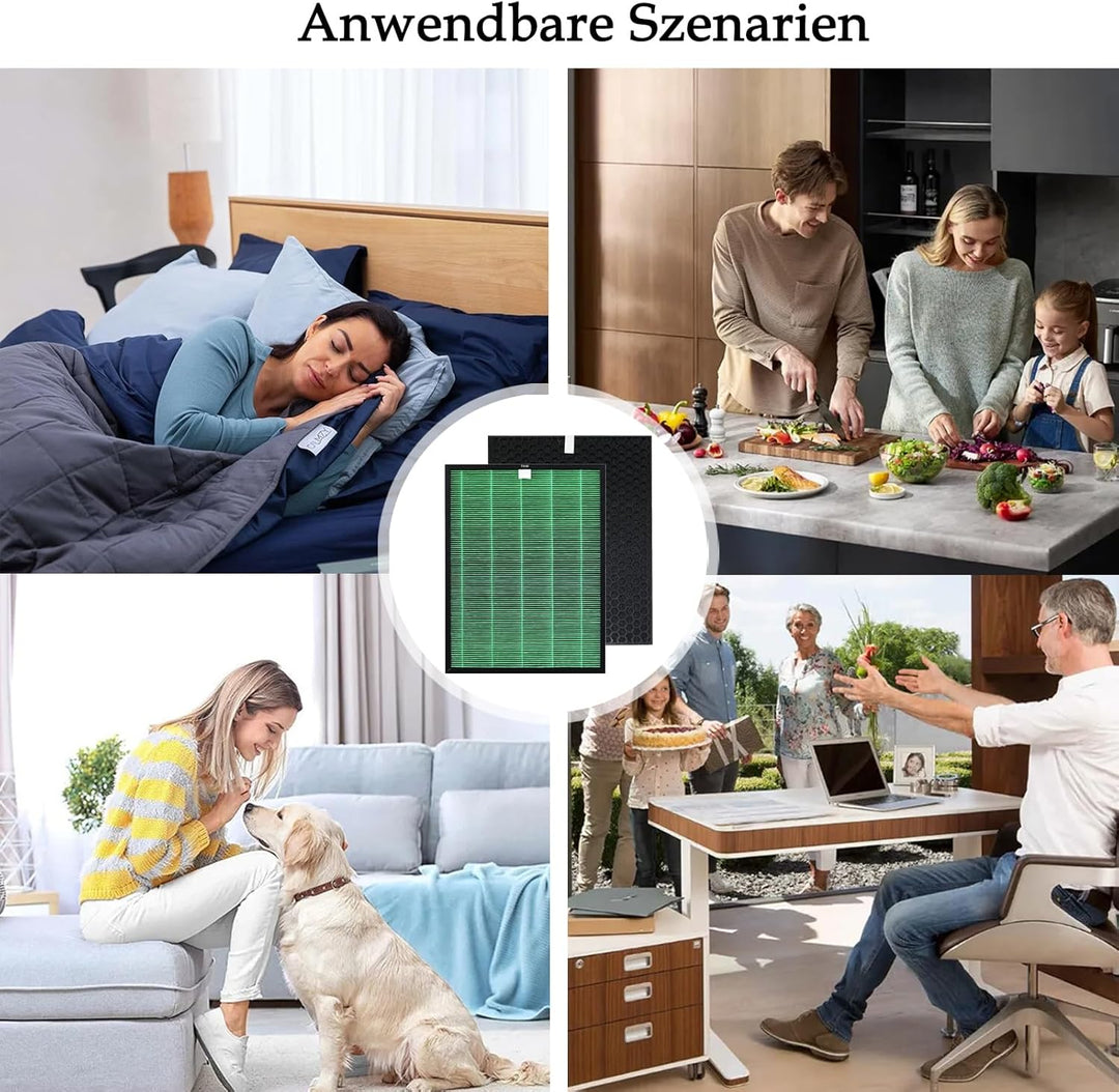 AP-1019C Ersatzfilter für Coway AP-1019C Airmega 150 Luftreiniger, H13 Ersatz Green HEPA Filter und