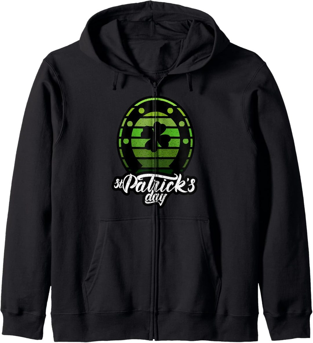 St. Patricks Day St. Patricks Day Glückliches Kleeblatt Iris Kapuzenjacke