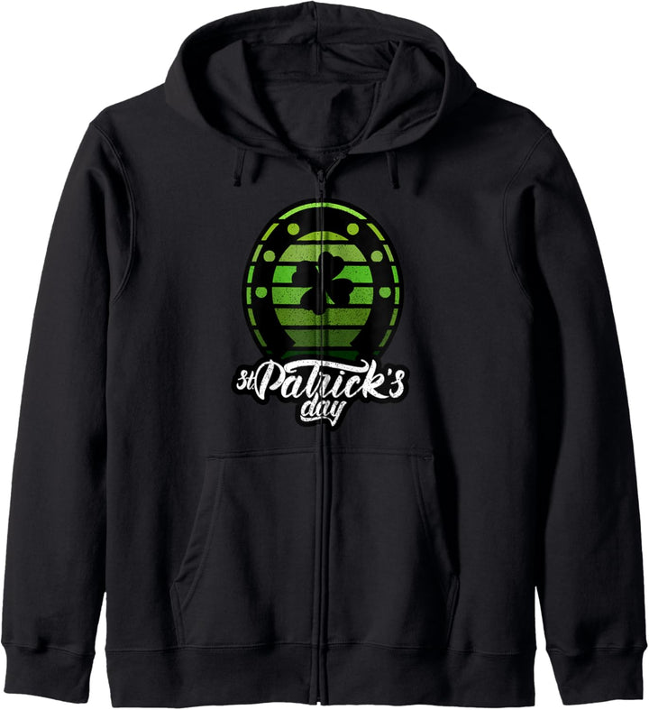 St. Patricks Day St. Patricks Day Glückliches Kleeblatt Iris Kapuzenjacke