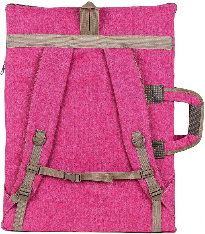 Transon Art Portfolio Case Artist Rucksack Canvas Bag Magenta, Magenta
