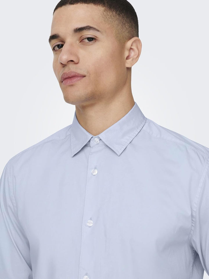 ONLY & SONS Male Popelin Hemd ONSANDY Popelin Hemd XL Cashmere Blue, XL Cashmere Blue
