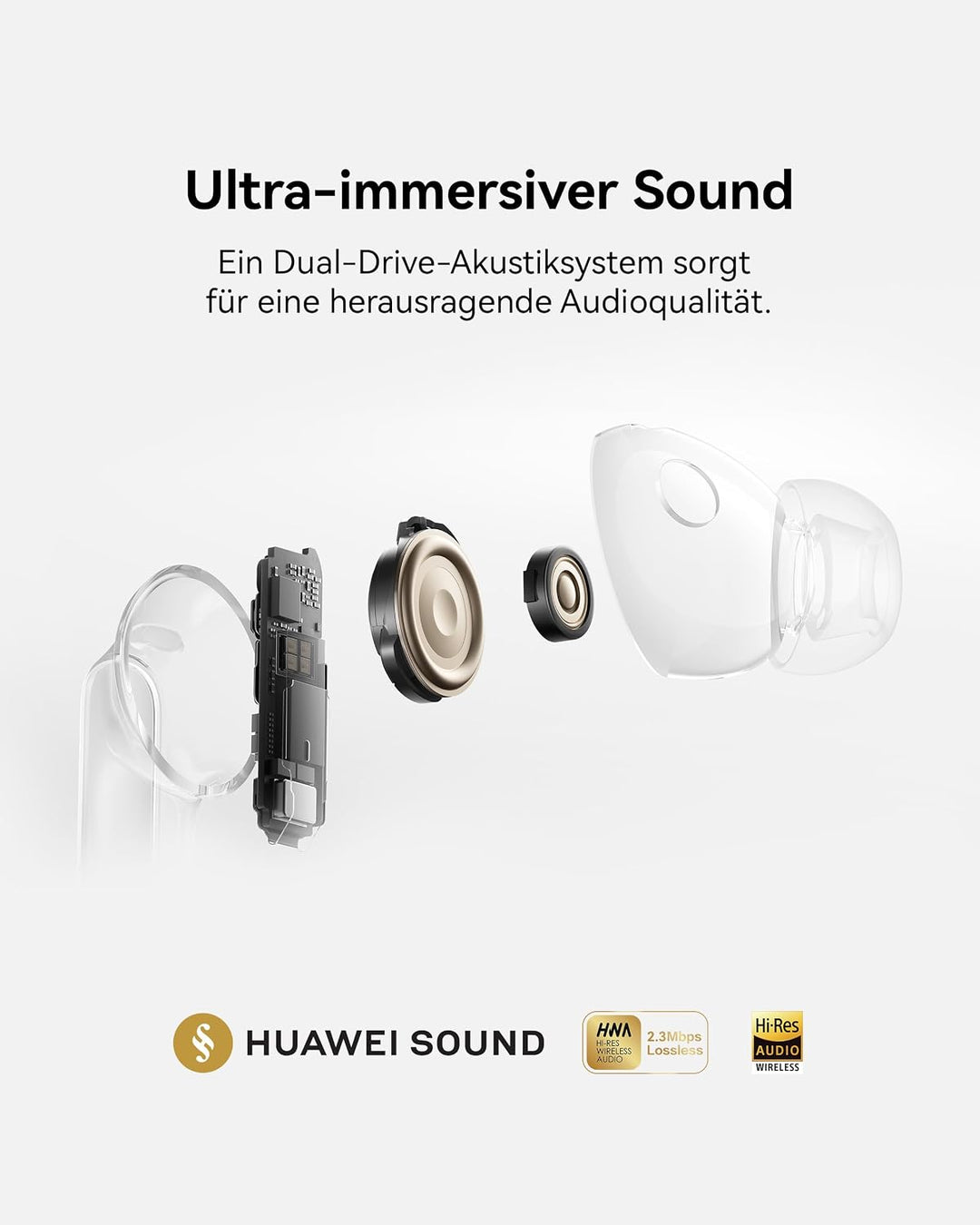 HUAWEI FreeBuds Pro 5 Kabellos Bluetooth Kopfhörer, In Ear Kopfhörer, KI-Geräuschunterdrückung für B