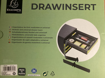 Exacompta 316014D Schubladen-Einlage Drawinsert (mit 4 abnehmbaren Flügeln, 100% aus Recycling-Kunst