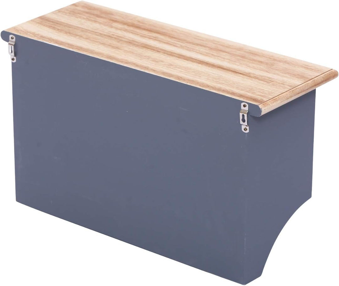 Woodkings® Wandregal Kansas Holz mit Ablage Schubladen und Haken Wandboard Badmöbel Badezimmermöbel