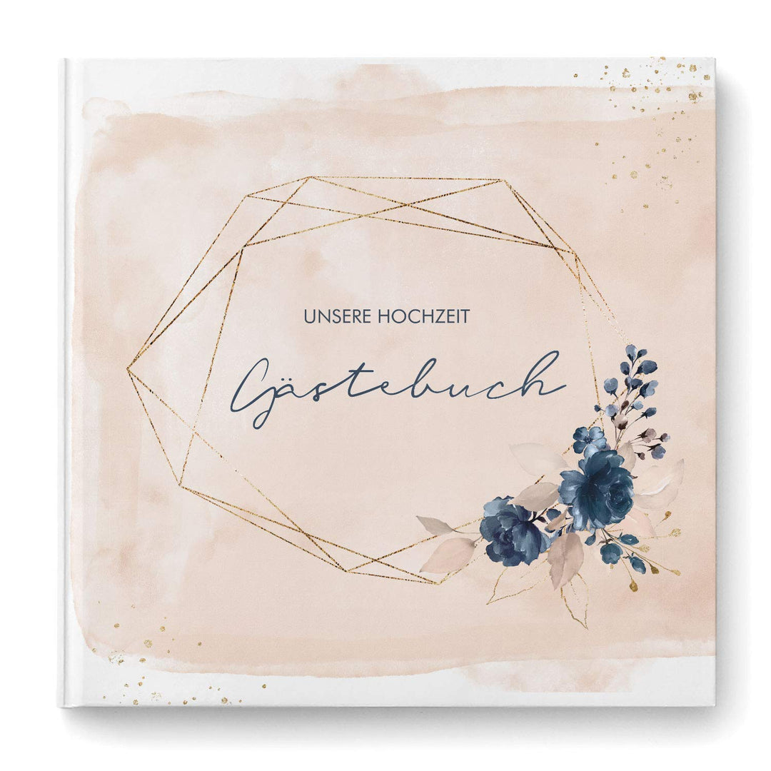 Gästebuch zur Hochzeit - quadratisch - Hochzeitsgästebuch Hochzeitsalbum Hochzeitsbuch - blanko weis
