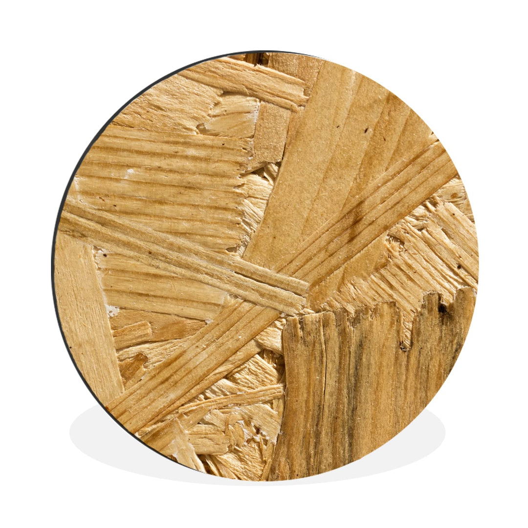 Wandbild Rund Wanddeko Deko Wohnzimmer Bilder 60x60 cm Holz - OSB - Muster, 60x60 cm