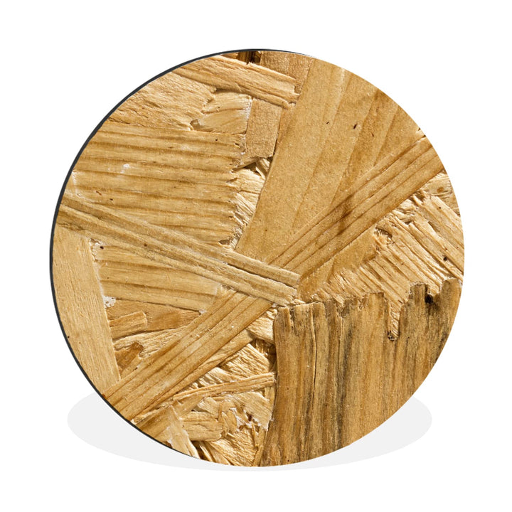 Wandbild Rund Wanddeko Deko Wohnzimmer Bilder 60x60 cm Holz - OSB - Muster, 60x60 cm
