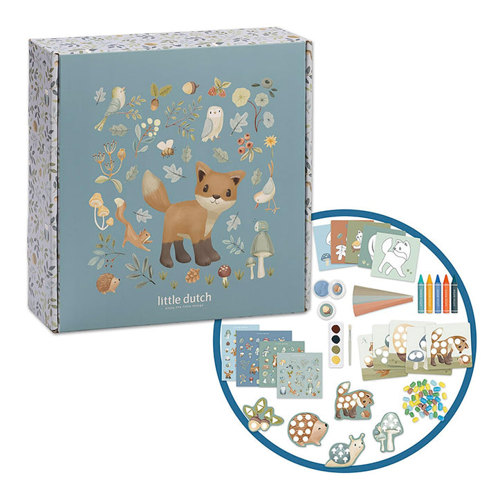 Little Dutch Bastelset Kreativitätsbox XL zum Malen, Kleben und Gestalten für Kinder - Forest Friend