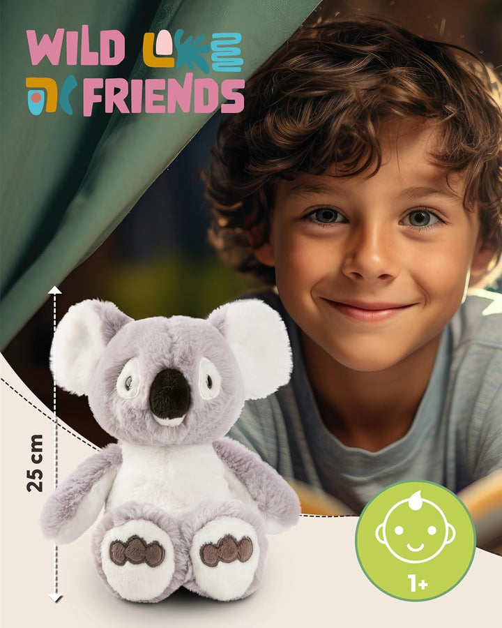 NICI Kuscheltier Koala Barry 25cm - grau - Stofftier aus weichem Plüsch, niedliches Plüschtier zum K