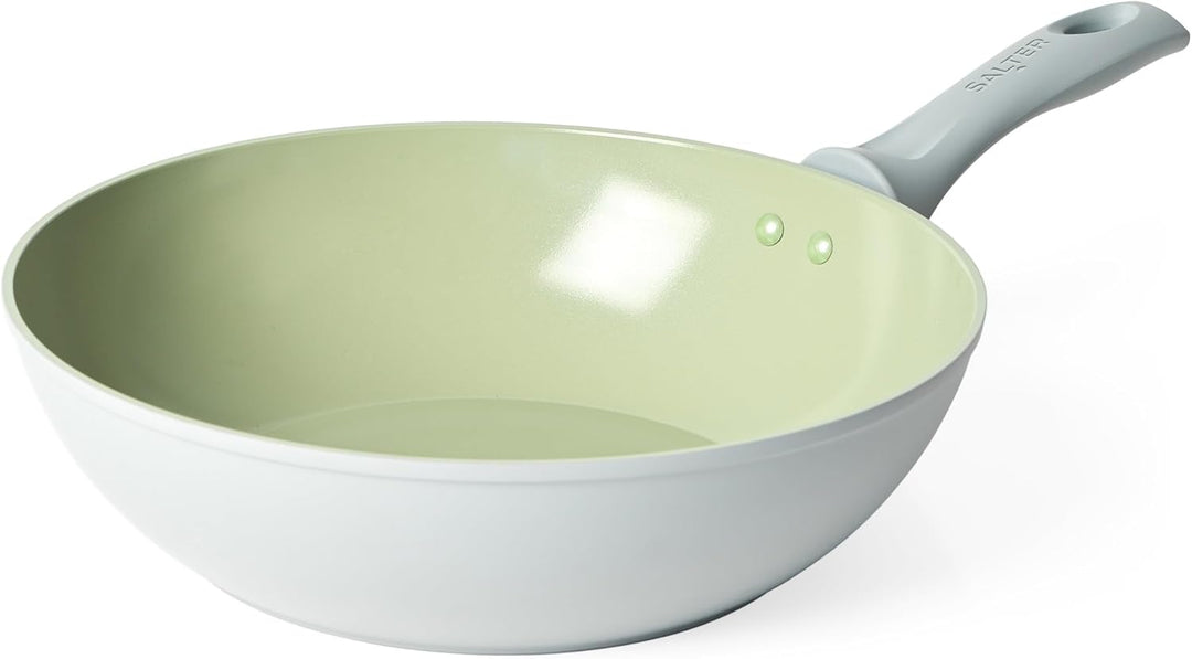 Salter BW09285 Earth Wokpfanne Induktion 28cm, grosser Wok mit rundem Boden, hohem Rand zum Kochen,
