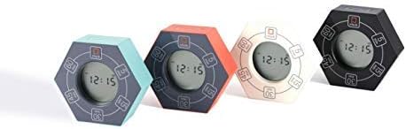 Znewtech Hexagon Drehbarer Timer und Wecker, cyan, Cyan