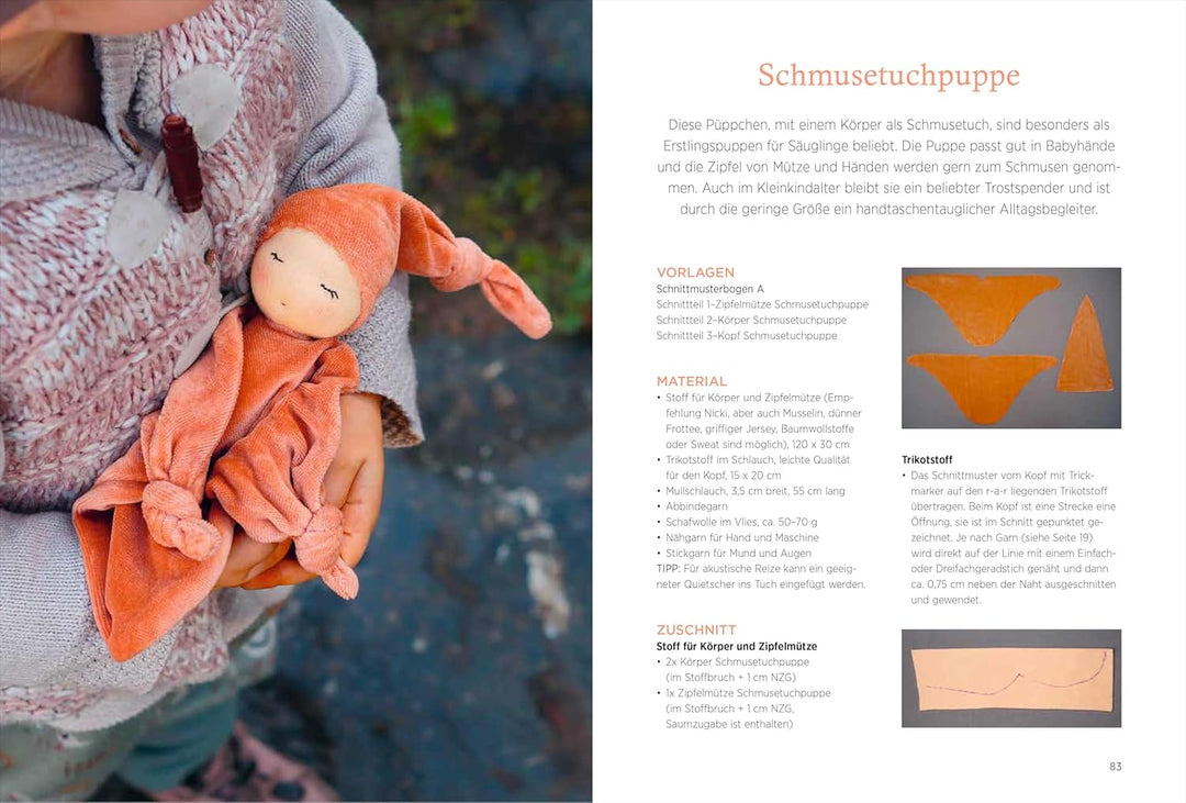 Nähbuch – Handgemachte Puppen im Waldorf-Stil: Körper, Kleidung und Accessoires nähen. Inklusive Sch