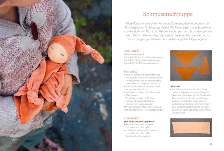 Nähbuch – Handgemachte Puppen im Waldorf-Stil: Körper, Kleidung und Accessoires nähen. Inklusive Sch