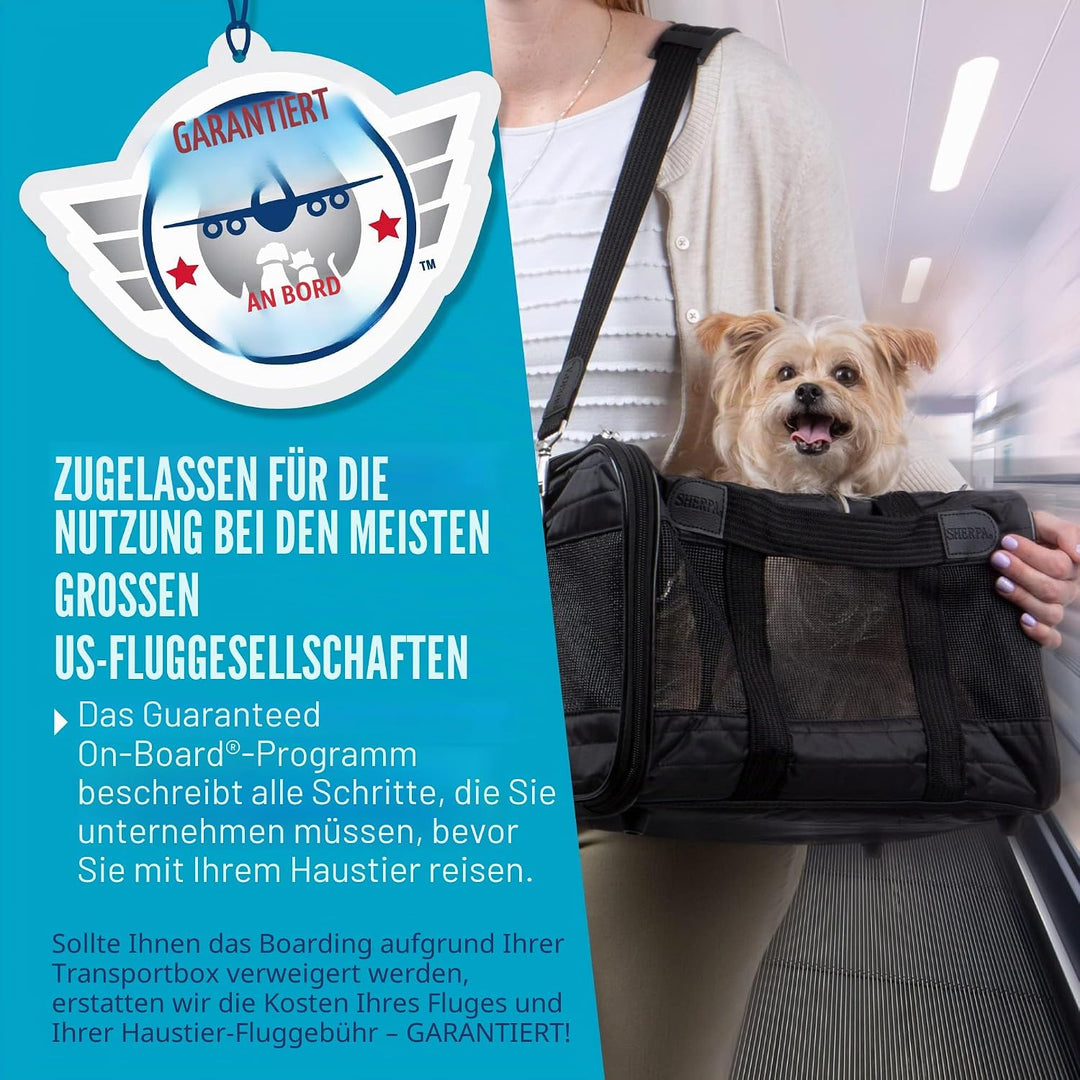 Sherpa Travel Transportbox für Haustiere, von Fluggesellschaften zugelassen, Small, Black Lattice 15
