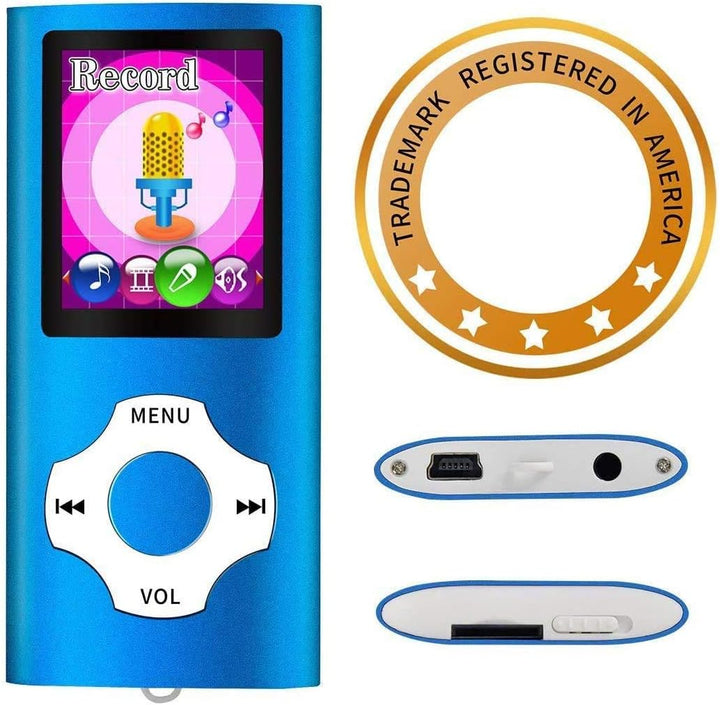 Mymahdi MP3 / MP4 beweglicher Spieler, dunkelblau mit 1.8 Zoll LCD-Schirm und Memory Einbauschlitz,