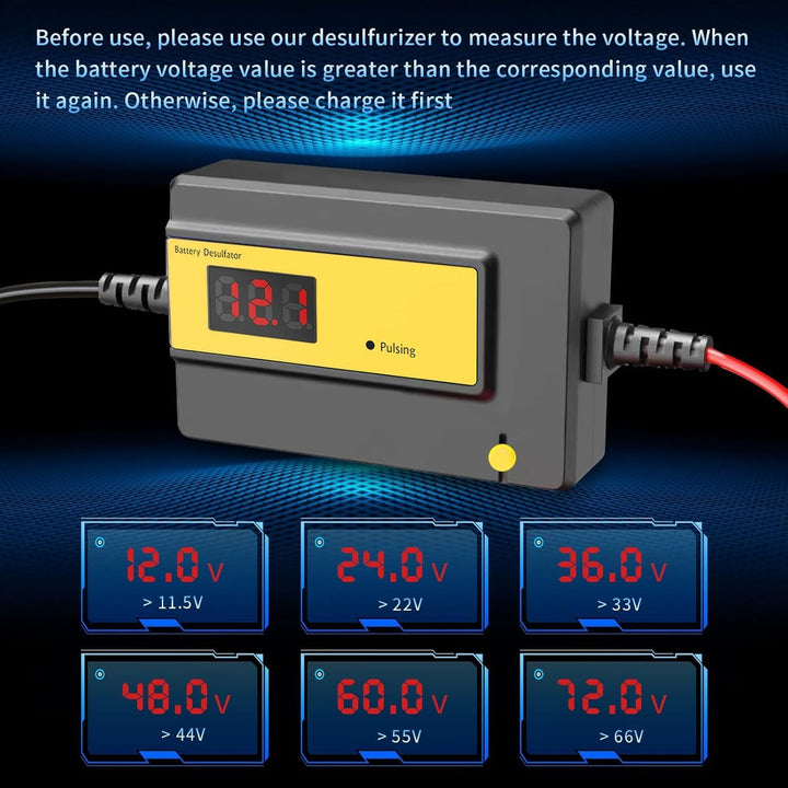 Automatischer Batterie-Desulfator-Wartungsgerät für Gel-, AGM-, SLA-Blei-Säure-Batterien für Autos,