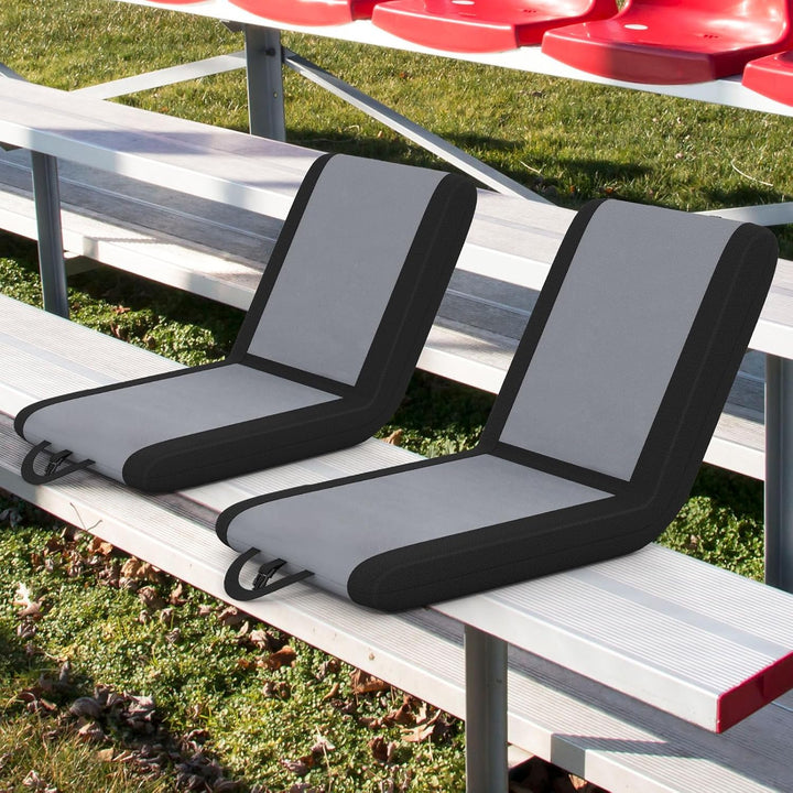 RELAX4LIFE Tragbarer Bodenstuhl, Stadionsitz klappbar, Gepolsterter Bodensessel mit 6-Fach Verstellb