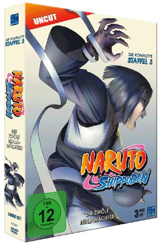 Naruto Shippuden, Staffel 3: Die Zwölf Ninjawächter (Episoden 274-291, uncut) [3 DVDs], DVD