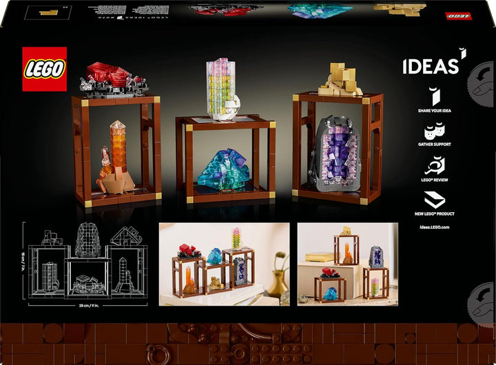 LEGO Ideas Mineraliensammlung - Set für Erwachsene - Modellbau mit Kristallelementen inkl. Amethyst,
