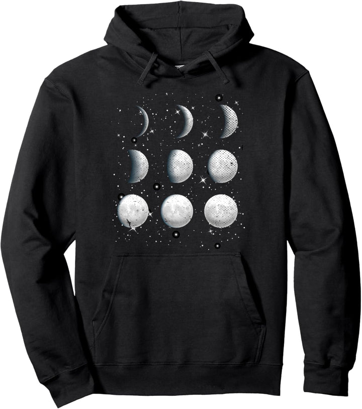 Weltall Mondphasen Galaxie Universum Weltraum Astronomie Pullover Hoodie