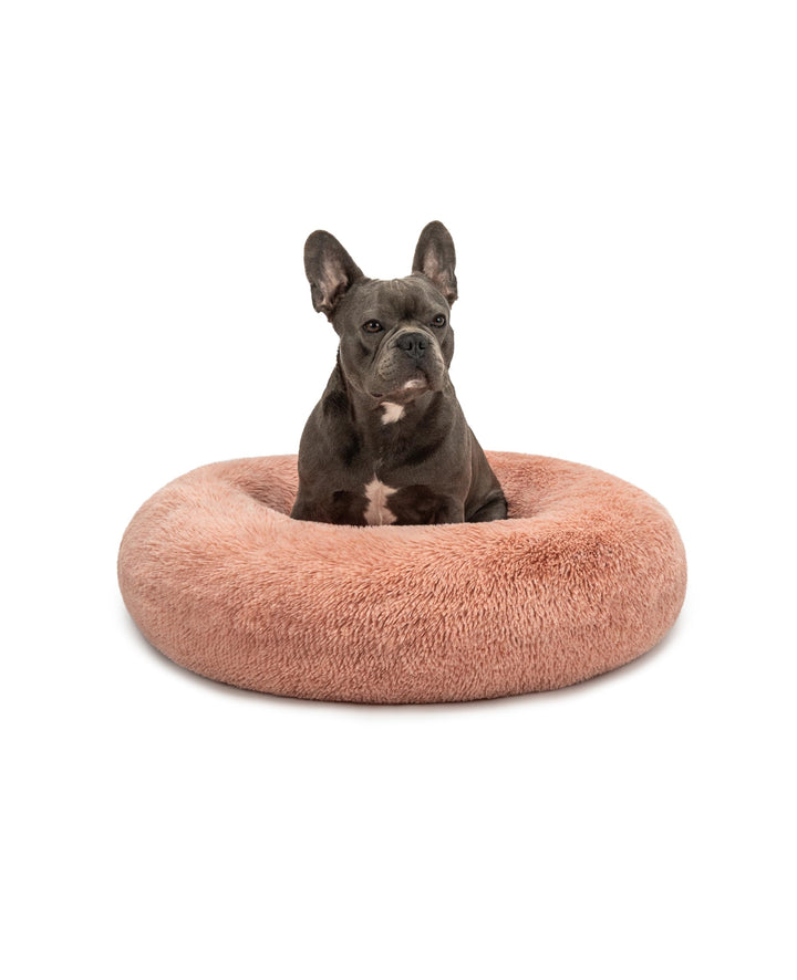 lionto Hundebett rund Hundekissen Hundesofa Katzenbett Donut, (XL) 70 cm Ø rosa L 70 x B 70 x H 20 c