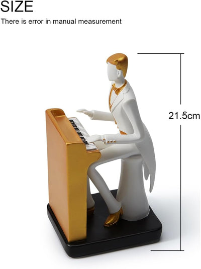 Amoy-Art Musik Figuren Skulptur Modern Dekor Statue Wohnzimmer Kunst Arts Polyresin Geschenk 22cm