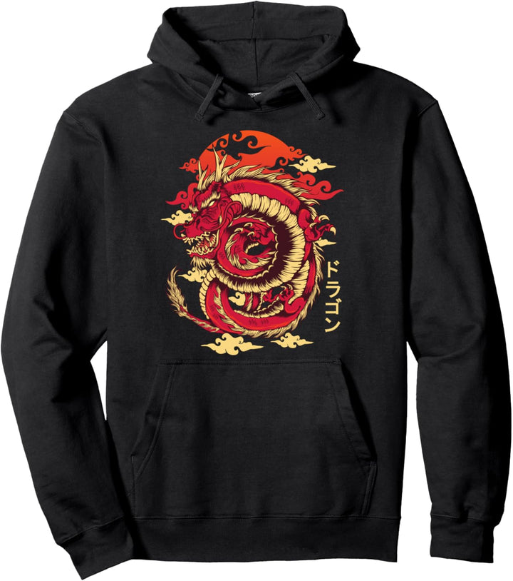 Chinesischer Dragon Japanische Kunst Tokyo Drache Pullover Hoodie